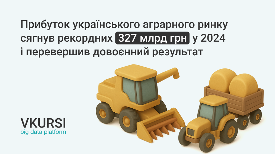 VKURSI дослідили динаміку розвитку аграрного бізнесу у 2024 році